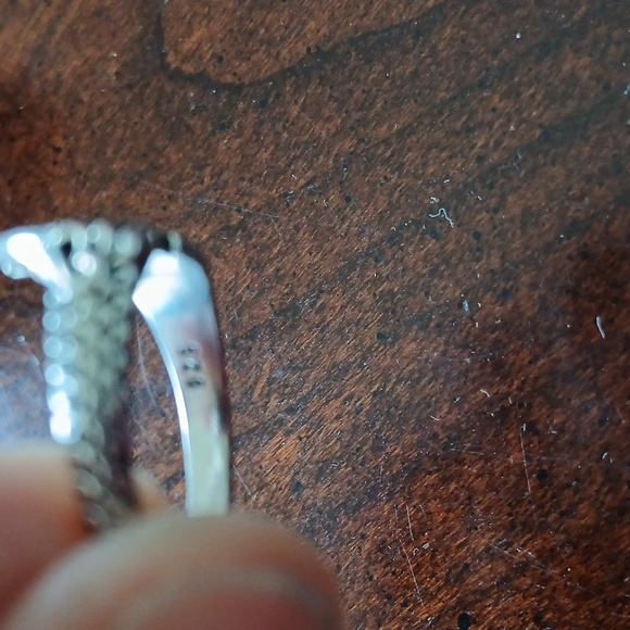 Silver 925 Angel Wing Ring Size 8 - Picture 4 of 5